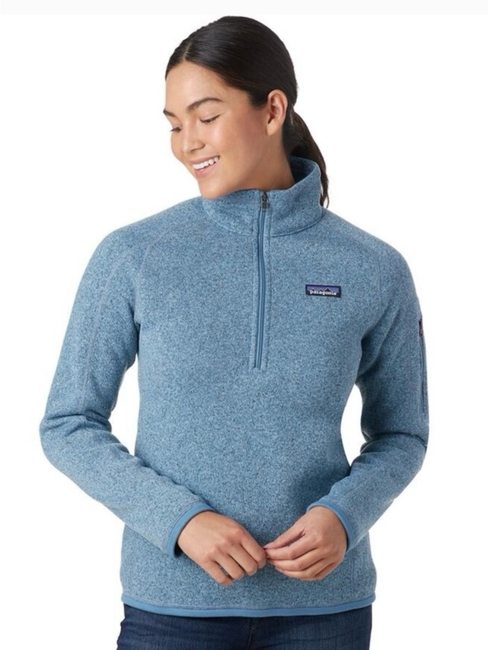 Patagonia Better Sweater Blue Quarter-Zip Fleece Pullover Size Small